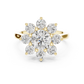 Round Diamond Flower Cluster Ring