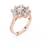 Round Diamond Flower Cluster Ring