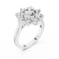 Round Diamond Flower Cluster Ring