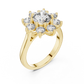 Round Diamond Flower Cluster Ring