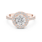 Round Halo Pave Ring