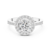 Round Halo Pave Ring