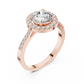 Round Halo Pave Ring