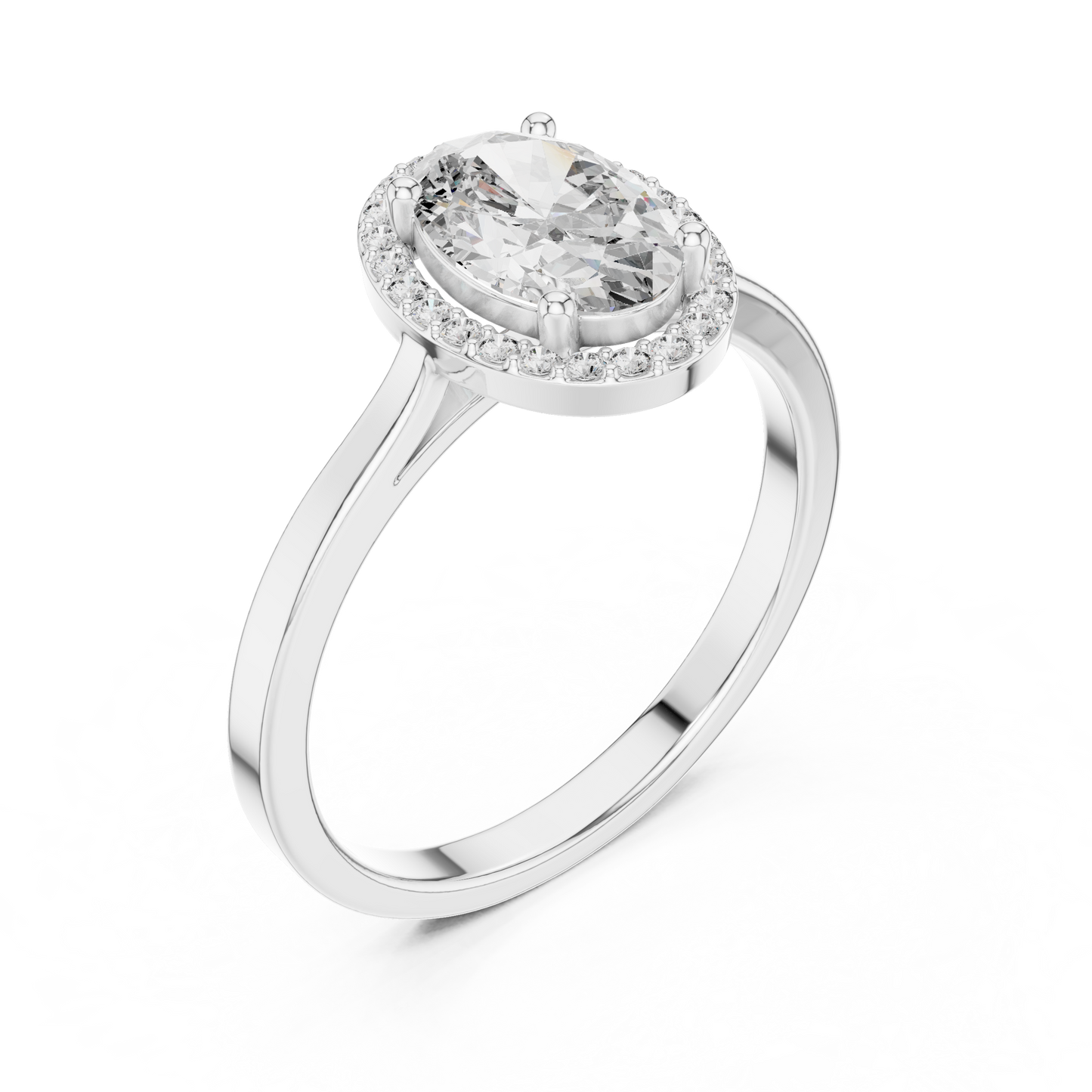Oval Halo Ring