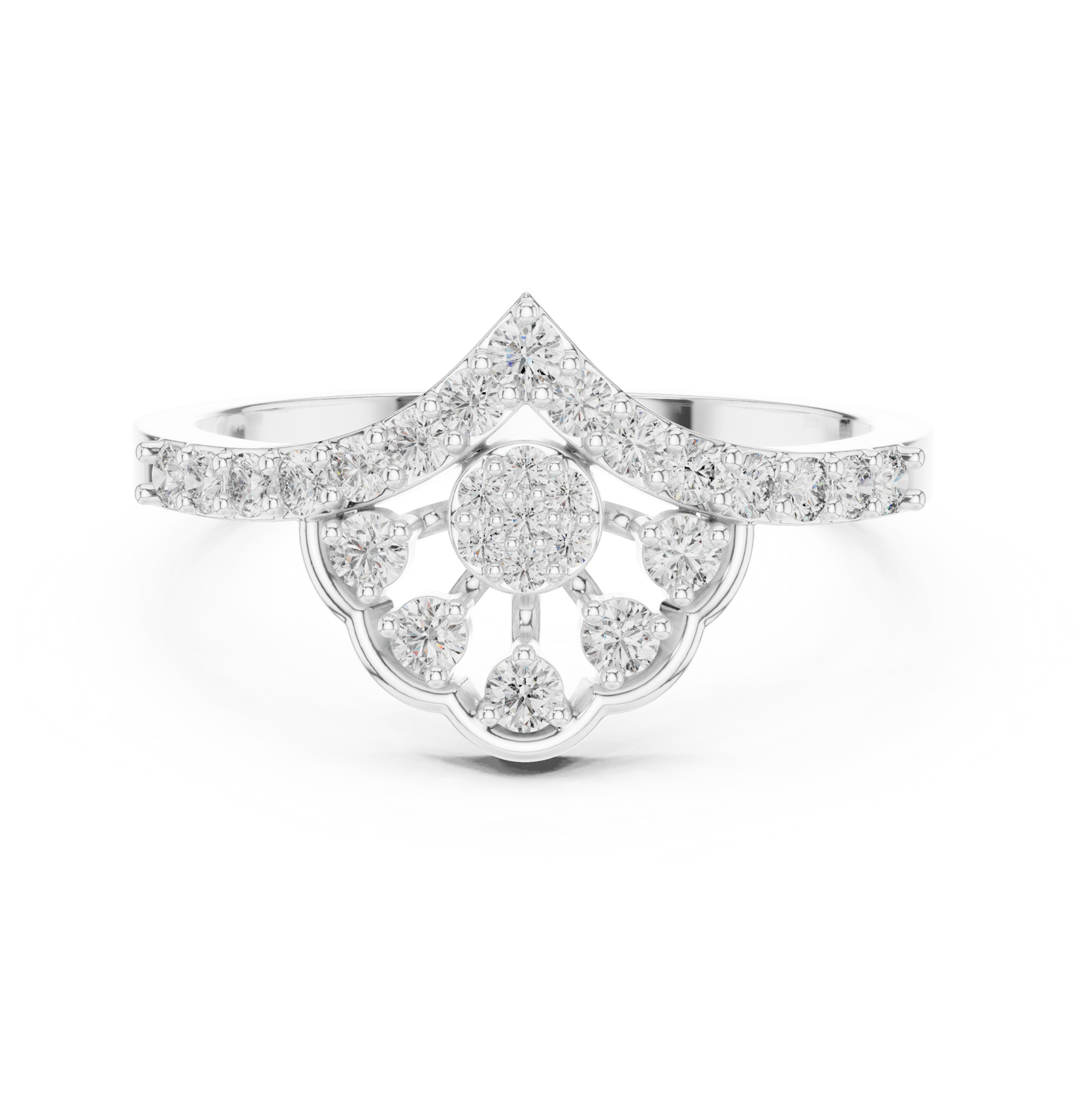 Vintage Diamond Crown Ring