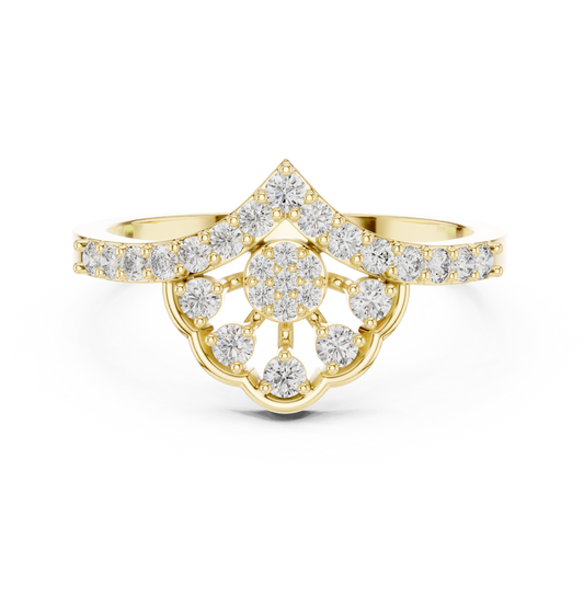 Vintage Diamond Crown Ring