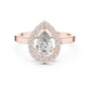 Pear Shaped Floating Halo Ring