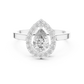 Pear Shaped Floating Halo Ring