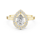 Pear Shaped Floating Halo Ring
