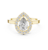 Pear Shaped Floating Halo Ring
