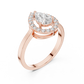 Pear Shaped Floating Halo Ring