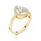 Pear Shaped Floating Halo Ring