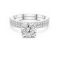 Round Solitaire Pave Diamond Bridal Set