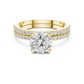 Round Solitaire Pave Diamond Bridal Set