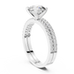 Round Solitaire Pave Diamond Bridal Set