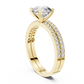 Round Solitaire Pave Diamond Bridal Set