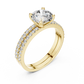 Round Solitaire Pave Diamond Bridal Set