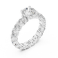 Round Diamond Ring with Shared Prong Eternity Band