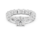 Round Diamond Ring with Shared Prong Eternity Band