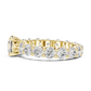 Round Diamond Ring with Shared Prong Eternity Band