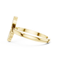 Diamond Leaf Ring with Milgrain Detail