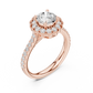 Round Floral Halo Vintage Ring
