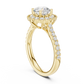 Round Floral Halo Vintage Ring