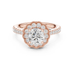 Round Floral Halo Vintage Ring