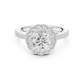 Round Floral Halo Vintage Ring