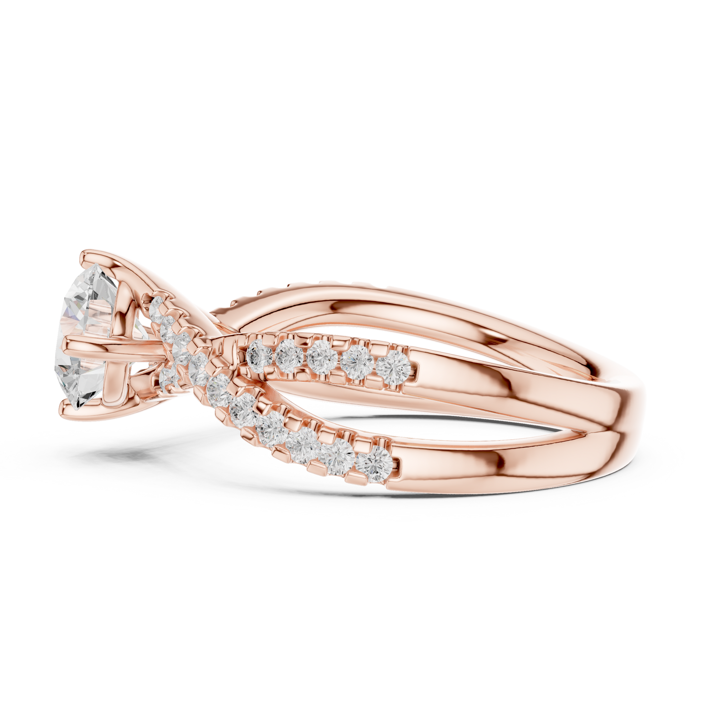 Round Twisted Pave Ring