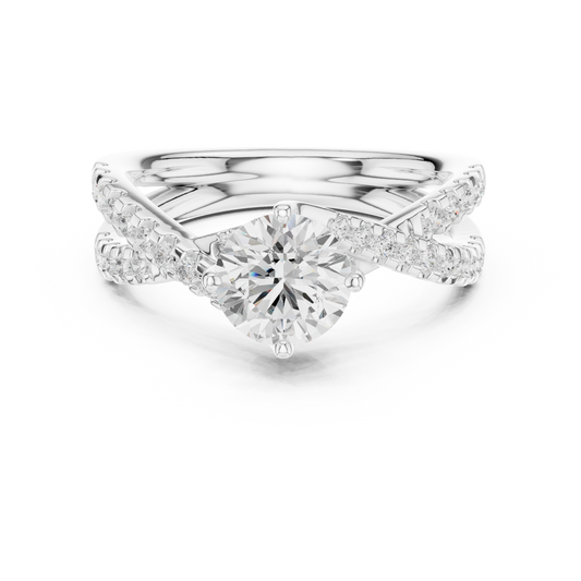 Round Twisted Pave Ring