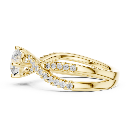 Round Twisted Pave Ring
