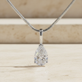 White Gold Pear Diamond Pendant
