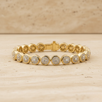 Yellow Gold Round Diamond Bracelet