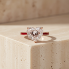Rose Gold Heart Diamond Ring