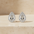 Yellow Gold Pear Diamond Stud Earrings