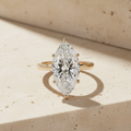 Yellow Gold Marquise Diamond Halo Ring