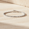 White Gold Baguette & Round Diamond Bracelet