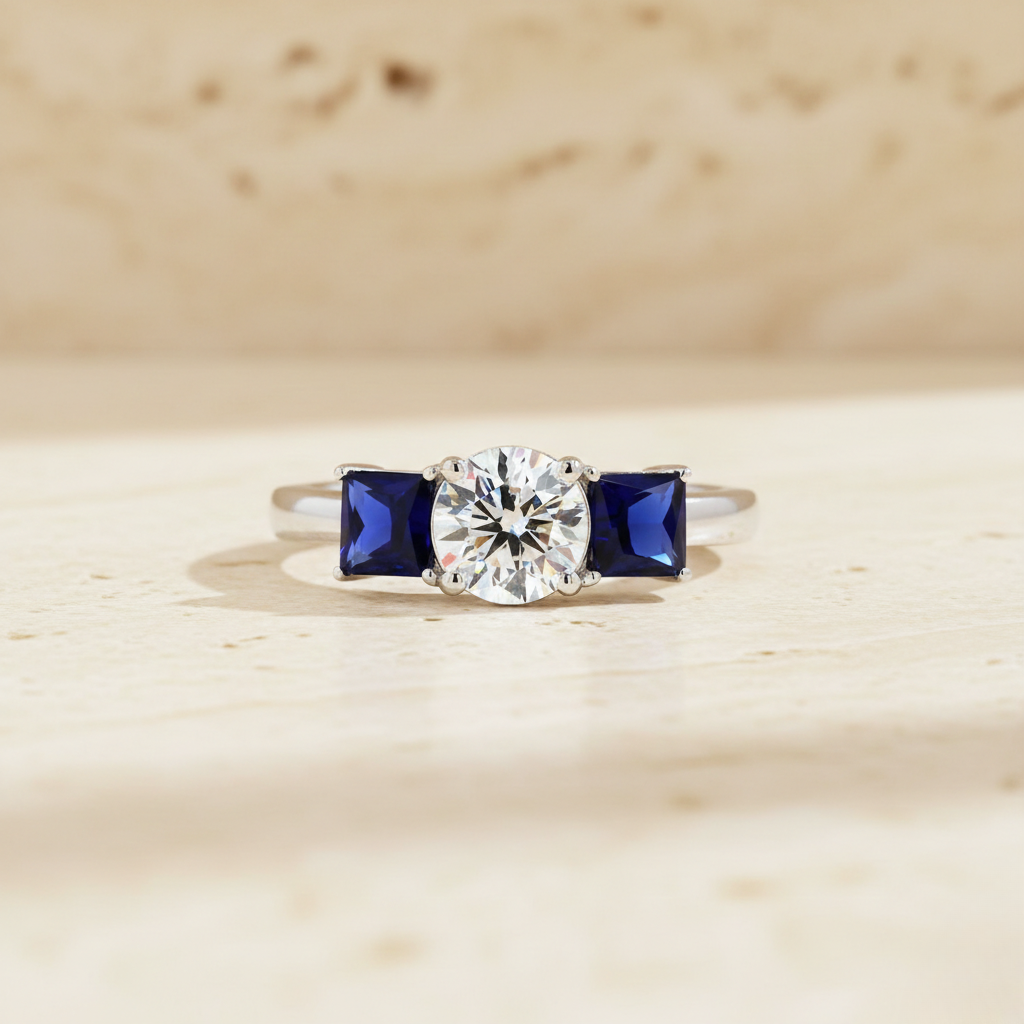 White Gold Round Diamond Ring