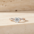Dual Tone Round Diamond Ring