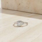 White Gold Pear Diamond Ring