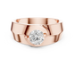 Wide Band Round Diamond Solitaire Ring