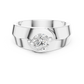 Wide Band Round Diamond Solitaire Ring
