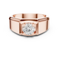 Wide Band Round Diamond Solitaire Ring