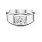 Wide Band Round Diamond Solitaire Ring