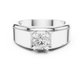 Wide Band Round Diamond Solitaire Ring