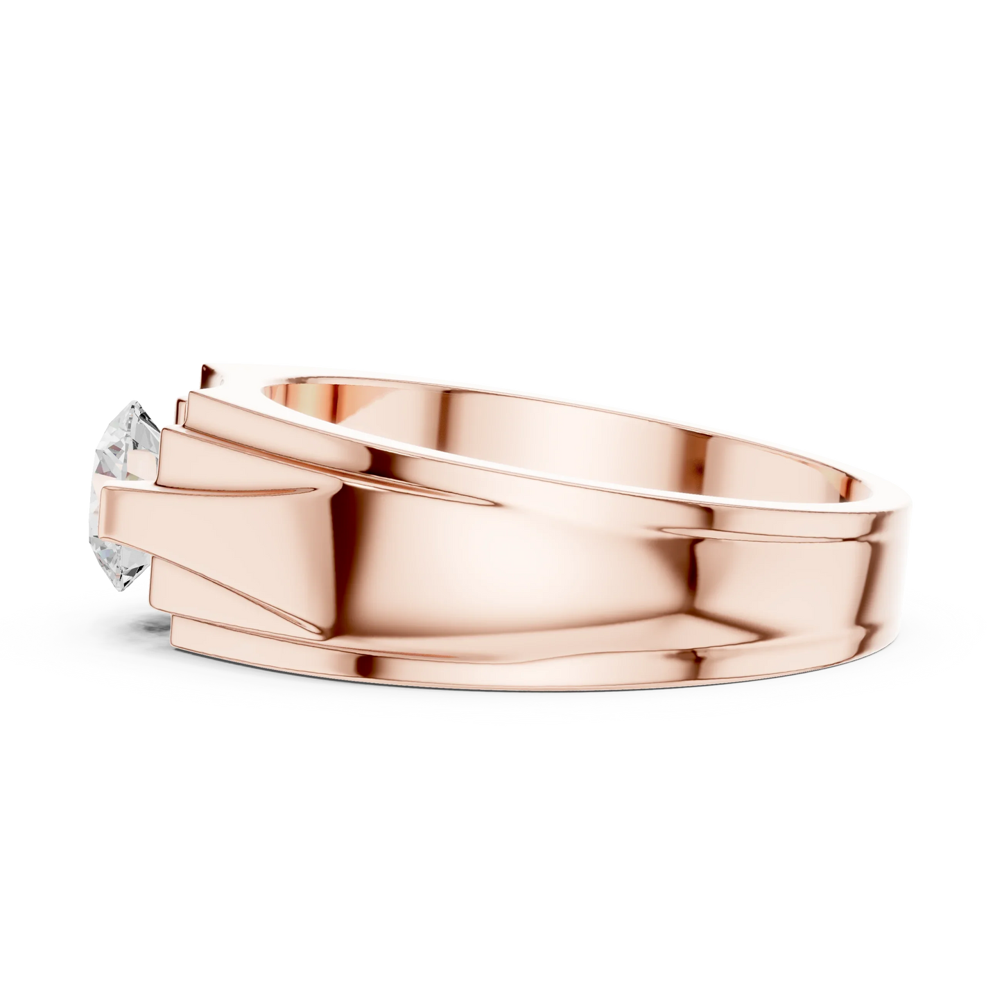 Men's Round Diamond Solitaire Ring