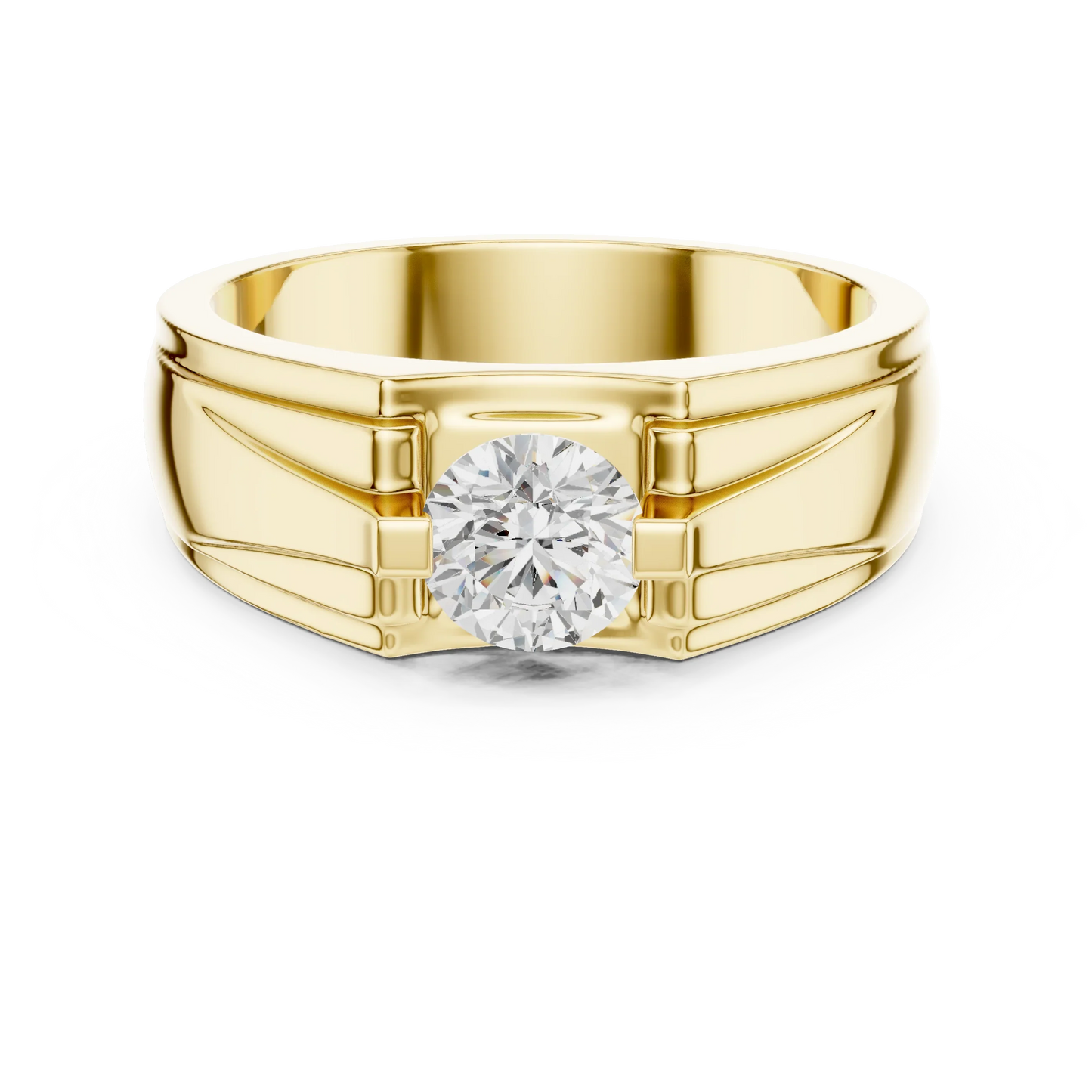 Men's Round Diamond Solitaire Ring