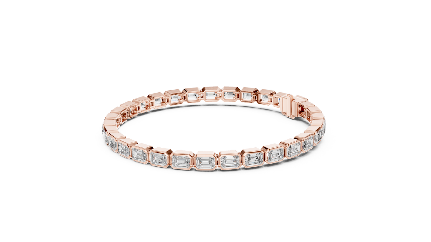Emerald Cut Diamond Tennis Bracelet
