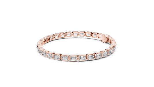 Emerald Cut Diamond Tennis Bracelet